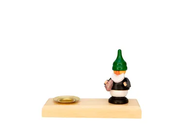 Zdjęcie produktu dla Świecznik krasnal z rudą kolorowy szer. x wys. x gł. 10 x 7 x 3,5 cm NOWY