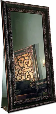 Produktbild von Casa Padrino Luxus Barock Standspiegel Schwarz H. 214 cm -  Italy