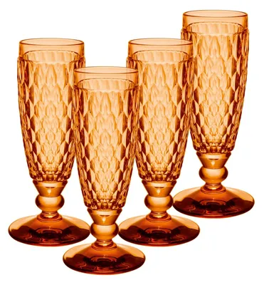 Productafbeelding van Set van 4 champagneglazen van kristalglas