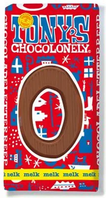 Obrázek produktu pro Tonys Chocolonely Mléčná/Hořká čokoláda s písmenky 180 g