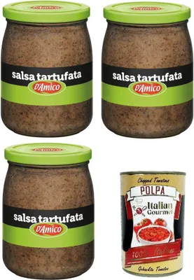 Produktbild von D'Amico Professional Salsa Tartufata Trüffelsauce 3x 500gr + Italian Gourmet polpa 400g