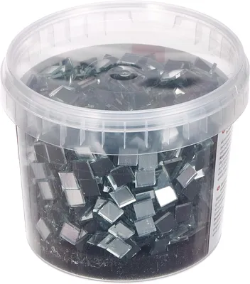 Obrázok produktu pre Zrkadlová mozaika, 1 kg, rozmery 10x10 mm, strieborná