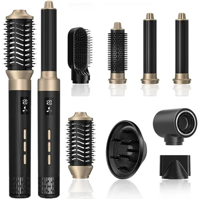 Produktbild von Multihaarstyler, Haartrockner Set,1600 W, 8-in-1 Styling, Inklusive Haartrocknerdüse, Diffusor, automatische Lockenstäbe,Heißluftbürste