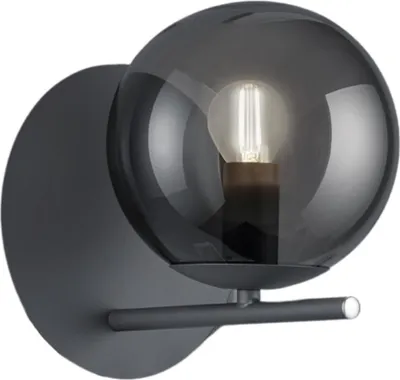 Image de Applique PURE anthracite et fumé 1xE14x28W verre dim. : 20,6x18x18 cm IP20 Trio
