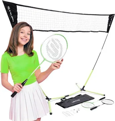 Image de Filet de badminton, raquettes, volants, jeu portable d'extérieur