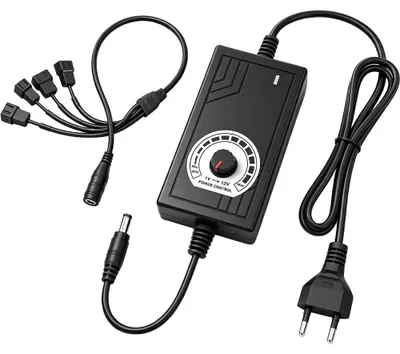 Productafbeelding van PWM ventilatorbesturing 12 V met 1 naar 4 splitterkabel, 24 W