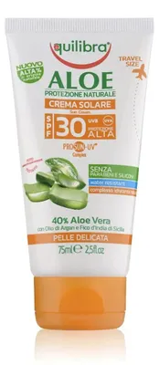 Produktbild von Equilibra Aloe Sonnencreme SPF 30 UVB/UVA Schutz - 75 ml
