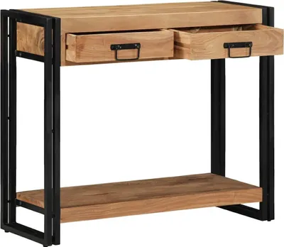 Obrázok produktu pre vidaXL Konzolový stolík s policou hnedý 90 x 33 x 75 cm masívne drevo akácia
