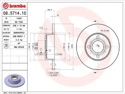 Produktbild von BREMBO Bremsscheiben (2 Stück) Vorderachse 08.5714.10