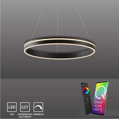 Produktbild von Paul Neuhaus LED Pendellampe CCT Q-Vito Ring Pendelleuchte Ring Works with Alexa, Fernbedienung anthrazit Wohnzimmer, Esszimmer, Küche 8411-13, 8411-55, 8411-60