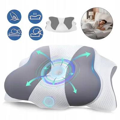 Produktbild von Ergonomisches Kissen (für alle Schlaftypen) Kopfkissen aus Memory Foam, Nackenstützkissen Ergonomisches Kopfkissen Seitenschläferkissen