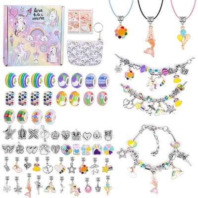 Produktbild von Minicee DIY Armband Bastelset Meerjungfrau – Schmuckperlen Set Farbe