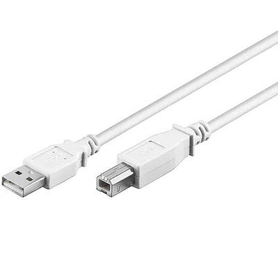 Produktbild von Goobay 96186, 1 m, USB A, USB B, USB 2.0, 0,48 Gbit/s, Weiß