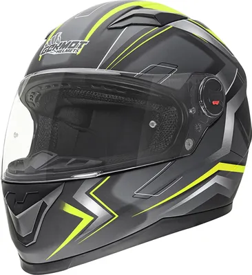 Zdjęcie produktu dla Kask motocyklowy Germot GM 320 full face matt Black/Yellow-S