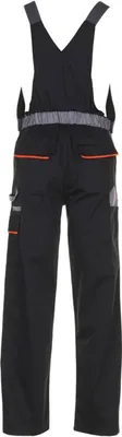 Produktbild von Planam Latzhose Visline, Gr. 98 schwarz/orange/zink