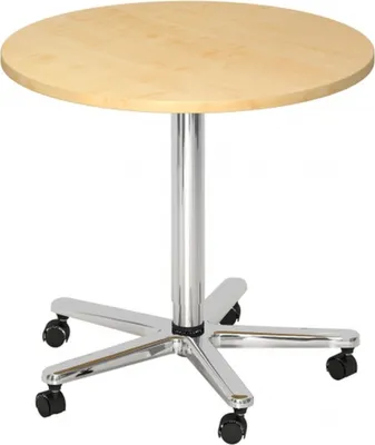 Produktbild von BISTRO 80R C - System Konferenztisch Ahorn Chrom Ø 80