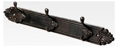Produktbild von Garderobenleiste aus Gusseisen - 3 Haken - L 45 cm