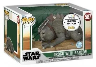 Zdjęcie produktu dla Star Wars: The Book Of Boba Fett - Pop Funko Jumbo Vinyl Figure 587 Rancor W/grogu 9cm Ga Excl (Wydanie włoskie) – Figurka – Funko – 1 graczy – 14+