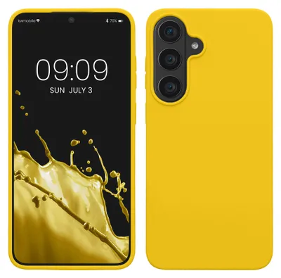 Produktbild von kwmobile Handyhülle für Samsung Galaxy S26 FE Hülle - Case Silikon - Kabelloses Laden - Schutzhülle Cover in Strahlend Gelb
