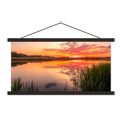 Produktbild von MuchoWow® Textilposter Wasser - Luft - Natur 120x60 cm mit schwarzem Rahmen - Dekoration Schlafzimmer