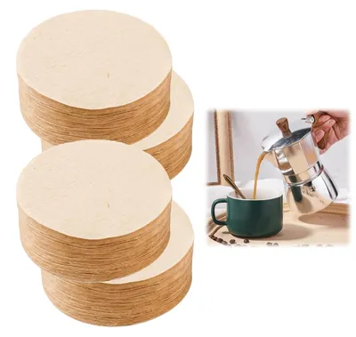 Kaffeefilter, 400 Stück, ungebleicht, 64 mm, rund, braun