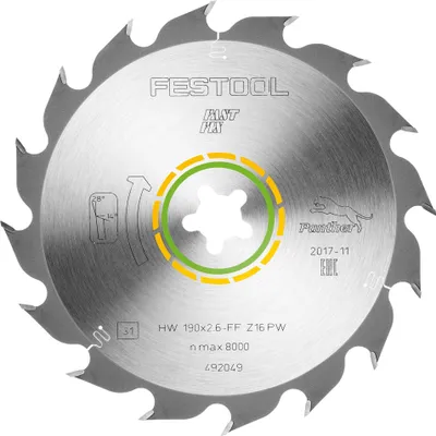 Immagine prodotto di Lama Festool Panther 190x2,6 FF PW16 | 492049