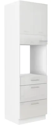 Obrázok produktu pre Kuchynská skriňa na vstavanú rúru so šuplíkmi LAJLA - šírka 60 cm, biela