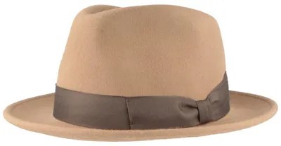 Knautschbarer Player Filzhut schmale Krempe von Hut-Breiter in beige