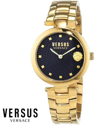 Image de Versus by Versace VSP870718 Buffle Bay bleu or Bracelet en acier inoxydable Montre femme NOUVEAU