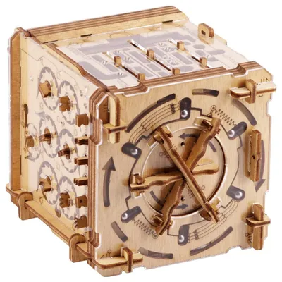 Produktbild von Escape-Room-Spiel Knobelbox Rätselbox Holzrätsel - 11 x 12 x 11 cm - Birkenholz - Für 1 oder 2 Spieler - Ab 14 Jahren