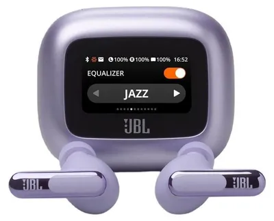 Produktbild von JBL Live Beam 3, Wireless Earbud-Kopfhrer mit Bluetooth, 48 Stunden Akkulaufzeit, True Adaptive Noise Cancelling und hochauflsendem JBL Signature Sound, IP55 wasserfest, mit Ohrstpseln, Lila