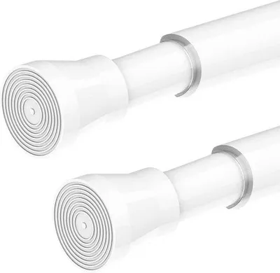 Immagine prodotto di Set di aste per doccia in plastica - 90-160 cm - bianco - 2 pezzi