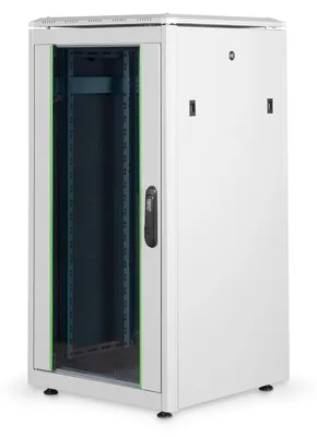 Produktbild von 483-mm-Netzwerkschrank, 22HE (hellgrau, 22 Höheneinheiten)
