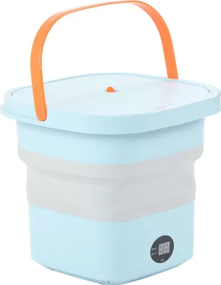 Produktbild von Mini Portable Bucket Washer 6L Foldable Automatic Washing Machine mit LCD Panel Display für Drom RV Travel Apartment
