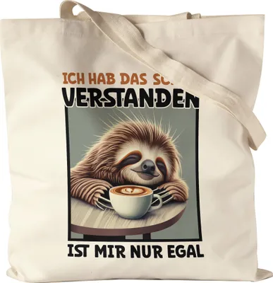 Produktbild von Ich hab das schon verstanden ist mir nur egal Jutebeutel Spruch Morgenmuffel Büro