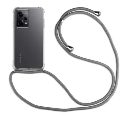 Produktbild von Handykette für Xiaomi Redmi Note 12 Pro+ Handyhülle mit Band Hülle mit Kordel Grau