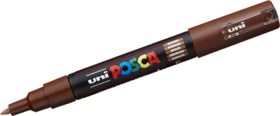 Zdjęcie produktu dla Pióra z fibrową końcówką Uni Posca PC-1MC 0.7 brązowe Opakowanie 6 sztuk
