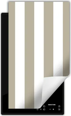 Produktbild von DarHaus Herdabdeckplatte 1 teilig 30x52 cm Anti Rutsch Matte Aufrollbar, grau - Streifen