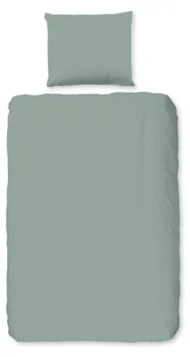 Immagine prodotto di Biancheria da letto "Uni" - Verde - (140x220 cm) - 100% cotone