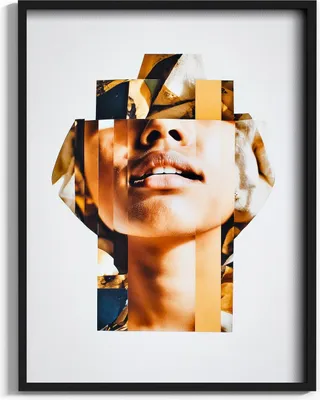 Produktbild von Modernes Bild auf Kunstleder „Frau der Erde U15“  60x80, Zertifikat, Alurahmen