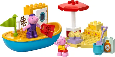 Produktbild von LEGO DUPLO Peppas Bootsausflug: Spielset mit Spielzeugboot zum Bauen und Umbauen mit 2 Figuren, kreatives Spielzeug, Geschenk-Idee für Kinder ab 2 Jahren, Jungen und Mädchen 10432