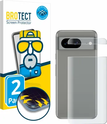 Produktbild von 2x BROTECT Fullscreen Schutzfolie für Google Pixel 8 (Rückseite) Displayschutz Folie Fullcover Matt Entspiegelungsfolie