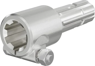 Image de Wiltec Manchon de Prise de force Cardan - Longueur 175 mm - Raccord logement 1 3/4" 6D - Raccord sortie 1 3/8" 6D - Ø 45,5 mm/34,87 mm - Arbre cannelé de tracteur
