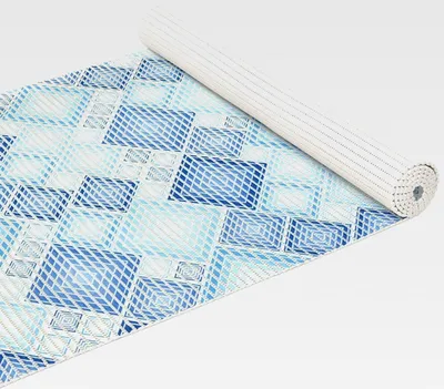 Produktbild von Weichschaummatte Badematte Badvorleger Duschvorleger Antirutsch Badläufer Patchwork Blau 100x65cm