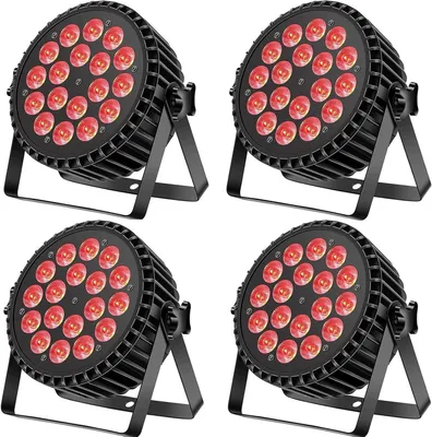 Obrázek produktu pro DMX RGBW reflektor – osvětlení pro pódium – osvětlení pro DJ – světlo na party – diskotékové světlo – sada 4 kusů