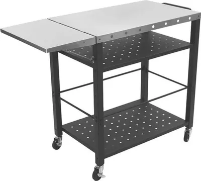 Produktbild von Grillwagen-Tisch, 4-stöckig - Klappbar - Außengrillwagen - Vorbereitungstisch für die Zubereitung von Speisen - 80x50x33 cm