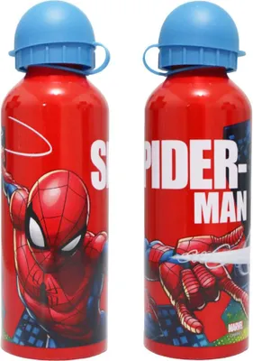 Produktbild von Marvel Spiderman Aluminium Wasserflasche Trinkflasche Flasche 500 ml – Rot