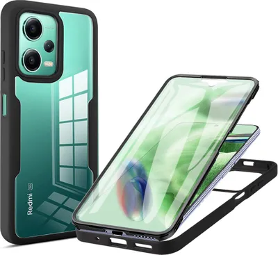 Produktbild von Redmi Note 12 Schutzhülle, Eingebautem Displayschutz 360 Grad Komplettschutz Handyhülle für Xiaomi Redmi Note 12 Schwarz