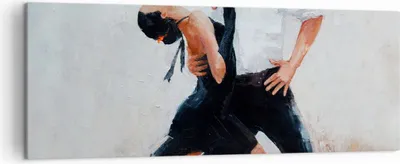 Produktbild von Bild auf Leinwand - Leinwandbild - tanzen sie - 140x50cm - Wand Bild - Wanddeko - Wandbilder - Leinwanddruck - Bilder - Kunstdruck - Wanddekoration - Leinwand bilder - Wandkunst - AB140x50-3771