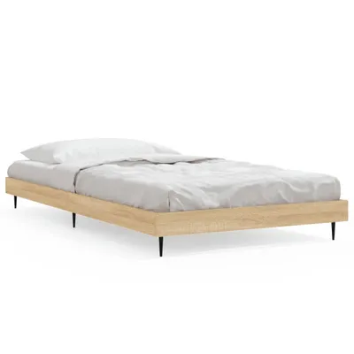 Produktbild von vidaXL Bettgestell ohne Matratze Sonoma-Eiche 90x190 cm Holzwerkstoff